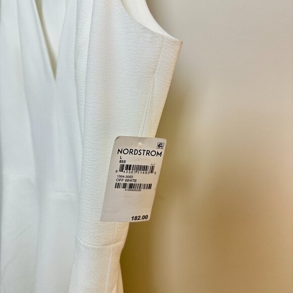 DRESS THE POPULATION Catalina Fit & Flare Cocktail Dress in Off-White Size Large - Picture 6 of 11